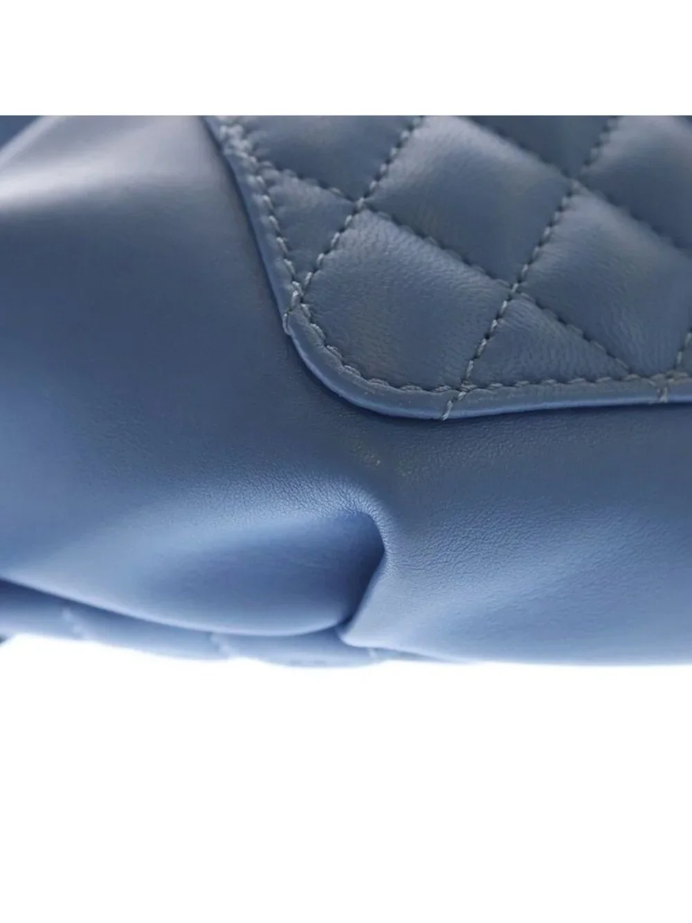 Chanel Quilted Banane Waist Bag Fanny Blue